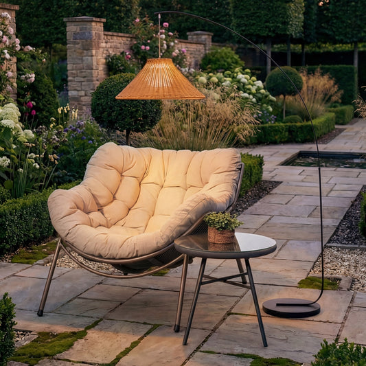Bellagio Sesame Rattan 1.75m Floor Lamp