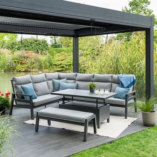 Barcelona Modular Dining Set with Adjustable Table