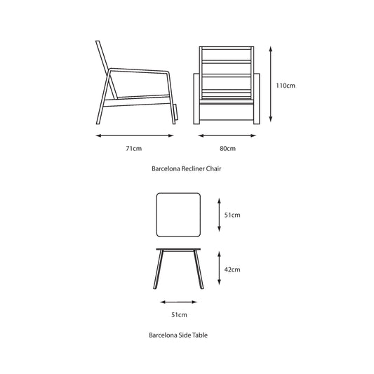 Barcelona Reclining Duo Set