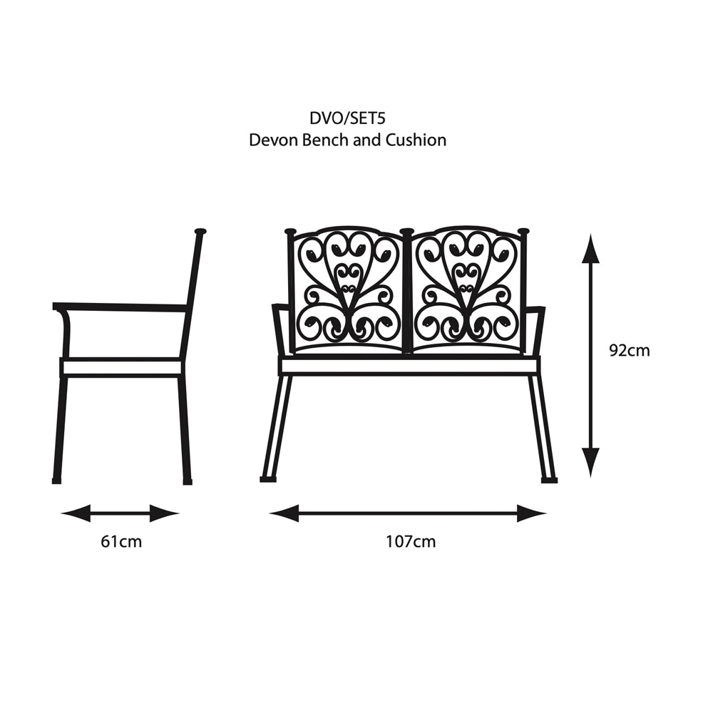 Devon Bench and Cushion