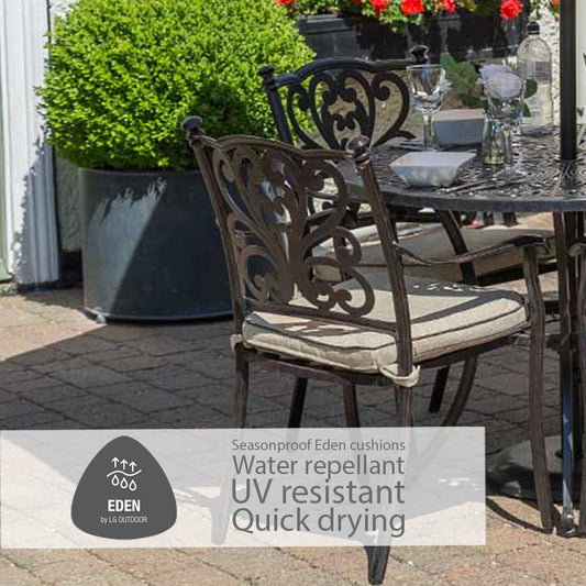 Devon 4 Seat Dining Set with 2.5m Parasol