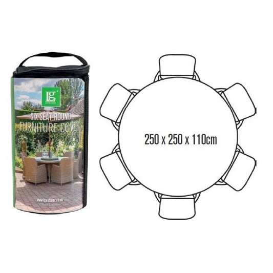 Deluxe Cover - 6 Seat Round Dining Set