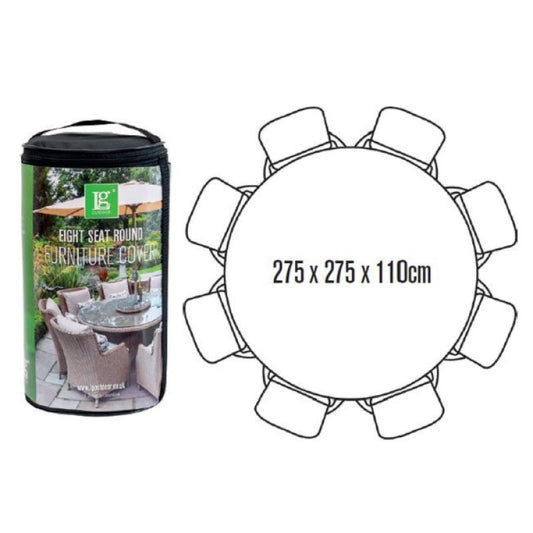 Deluxe Cover - 8 Seat Round Dining Set