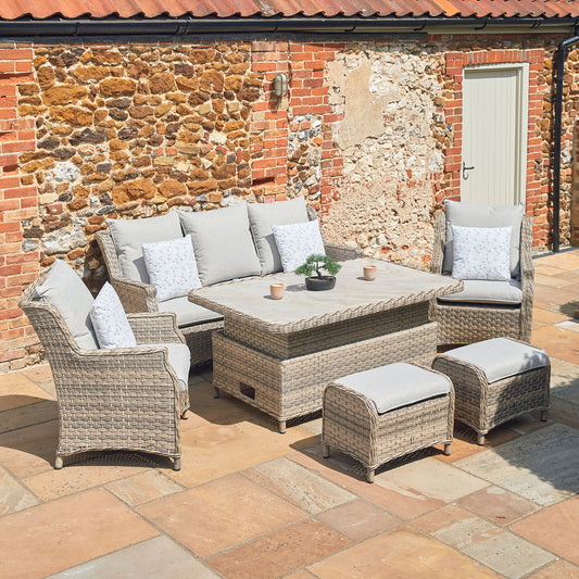 Florence Lounge Dining Set with Adjustable Table