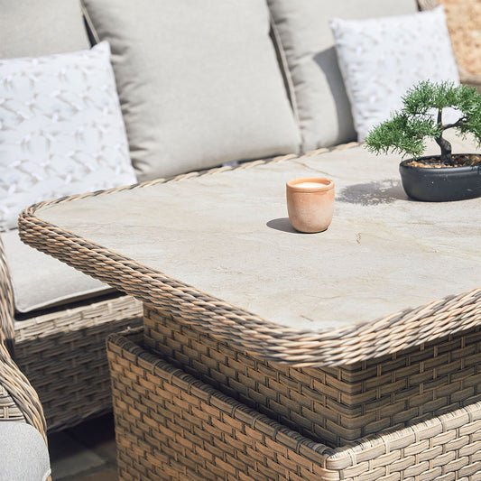 Florence Lounge Dining Set with Adjustable Table