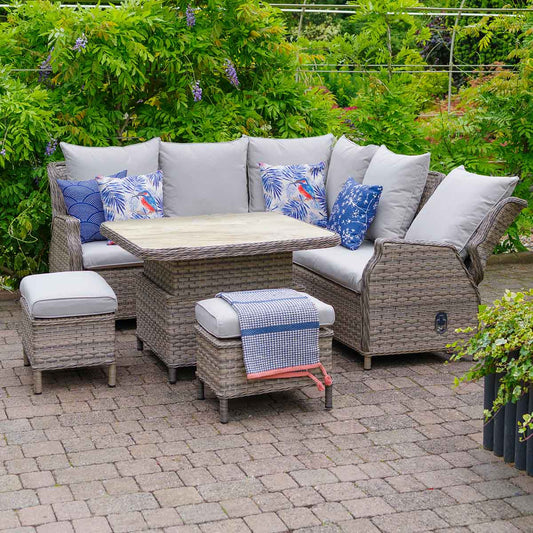 Florence Compact Modular Dining Set with Adjustable Table