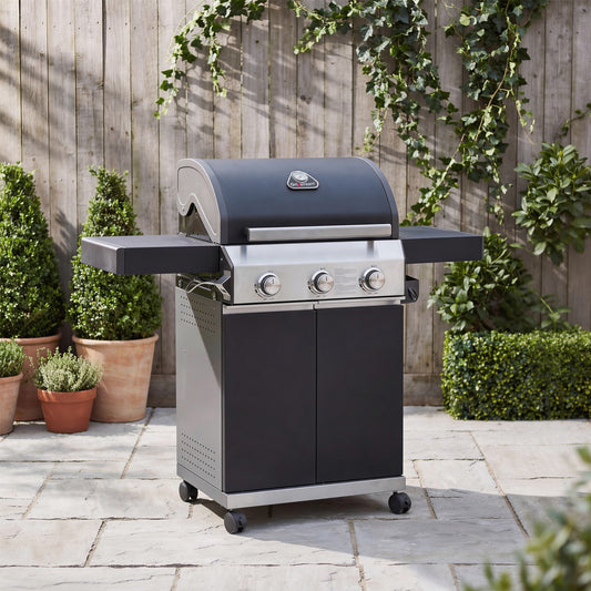 Classic 3 Burner Barbecue (Matt Black)
