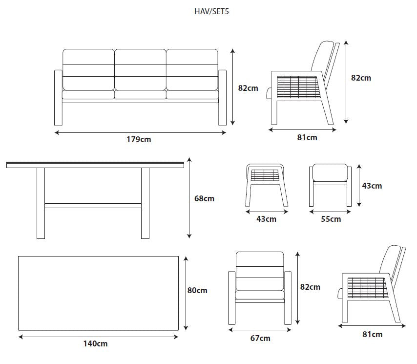 Havana Lounge Dining Set