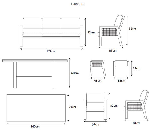 Havana Lounge Dining Set