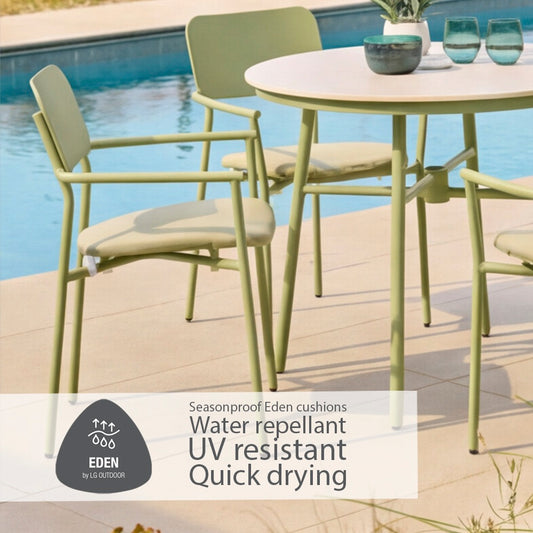 Laguna Pistachio 4 Seat Round Dining Set