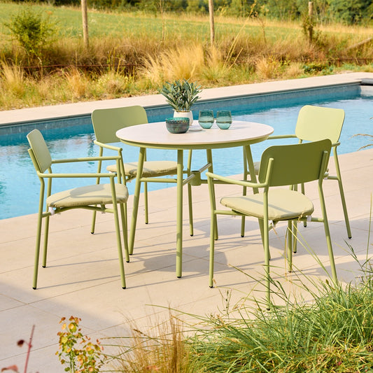 Laguna Pistachio 4 Seat Round Dining Set