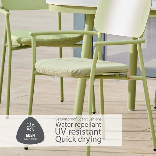 Laguna Pistachio 6 Seat Rectangular Dining Set