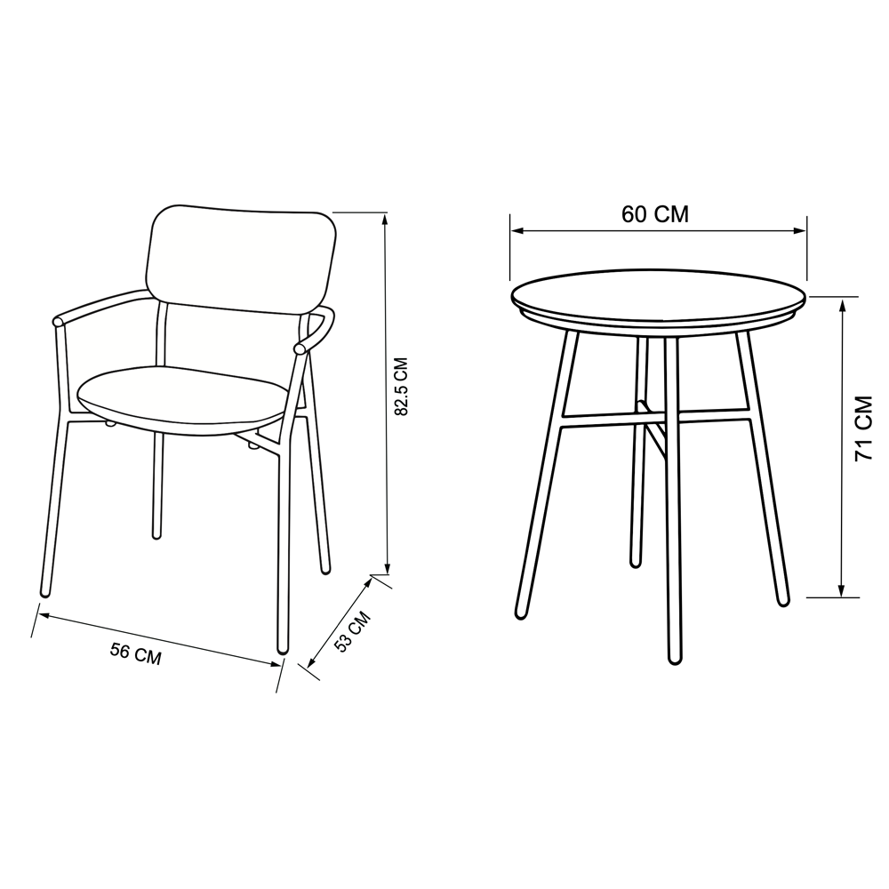 Laguna Terracotta Bistro Set