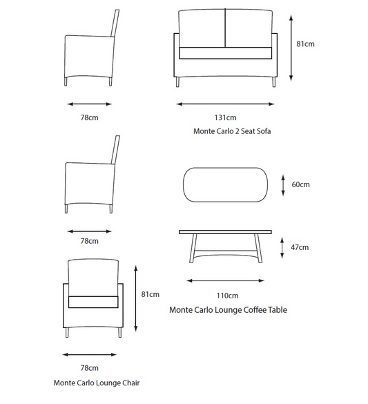 Monte Carlo Stone Lounge Set
