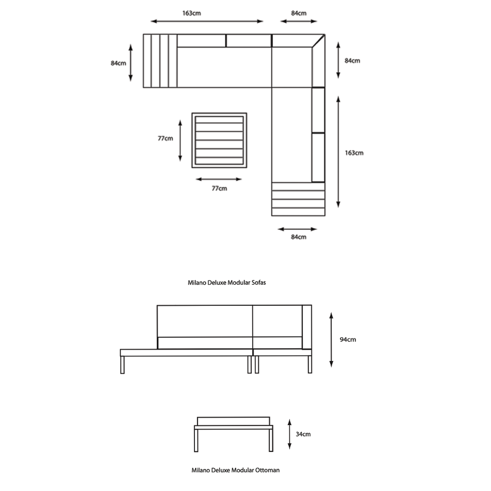 Milano Deluxe Modular Lounge Set