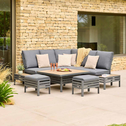 Monza Square Modular Dining Set with Adjustable Table