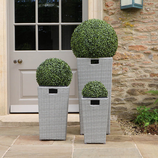 Monaco Stone Nested Planters - Set Of 3