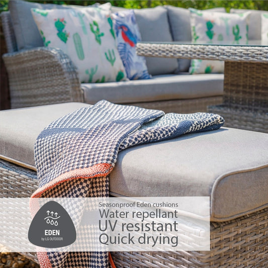 Monaco Stone Large Square Dining Modular With Adjustable Table