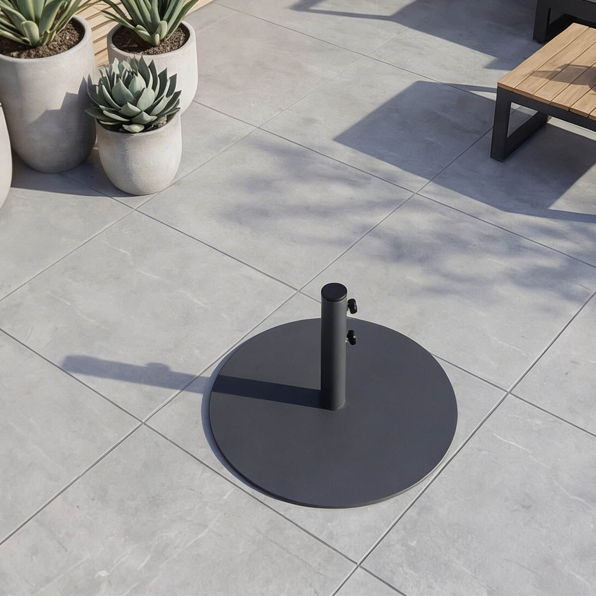 16KG Round Steel Base - Anthracite