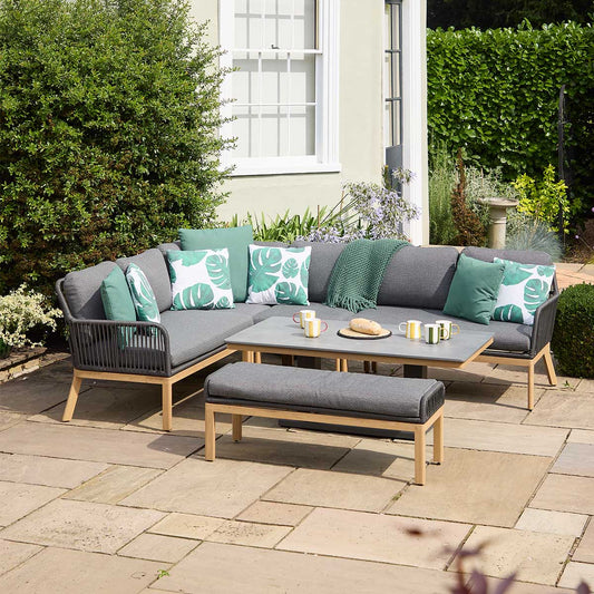 Peru Rectangular Modular Dining Set with Adjustable Table