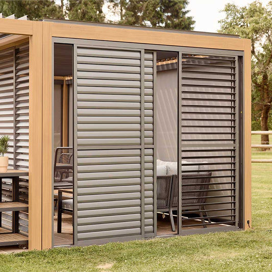 Sanctuary 3m Sliding Walls with Movable Louvres