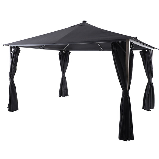 Sanctuary Birch 4 x 3m Fabric Gazebo with Solar Lights