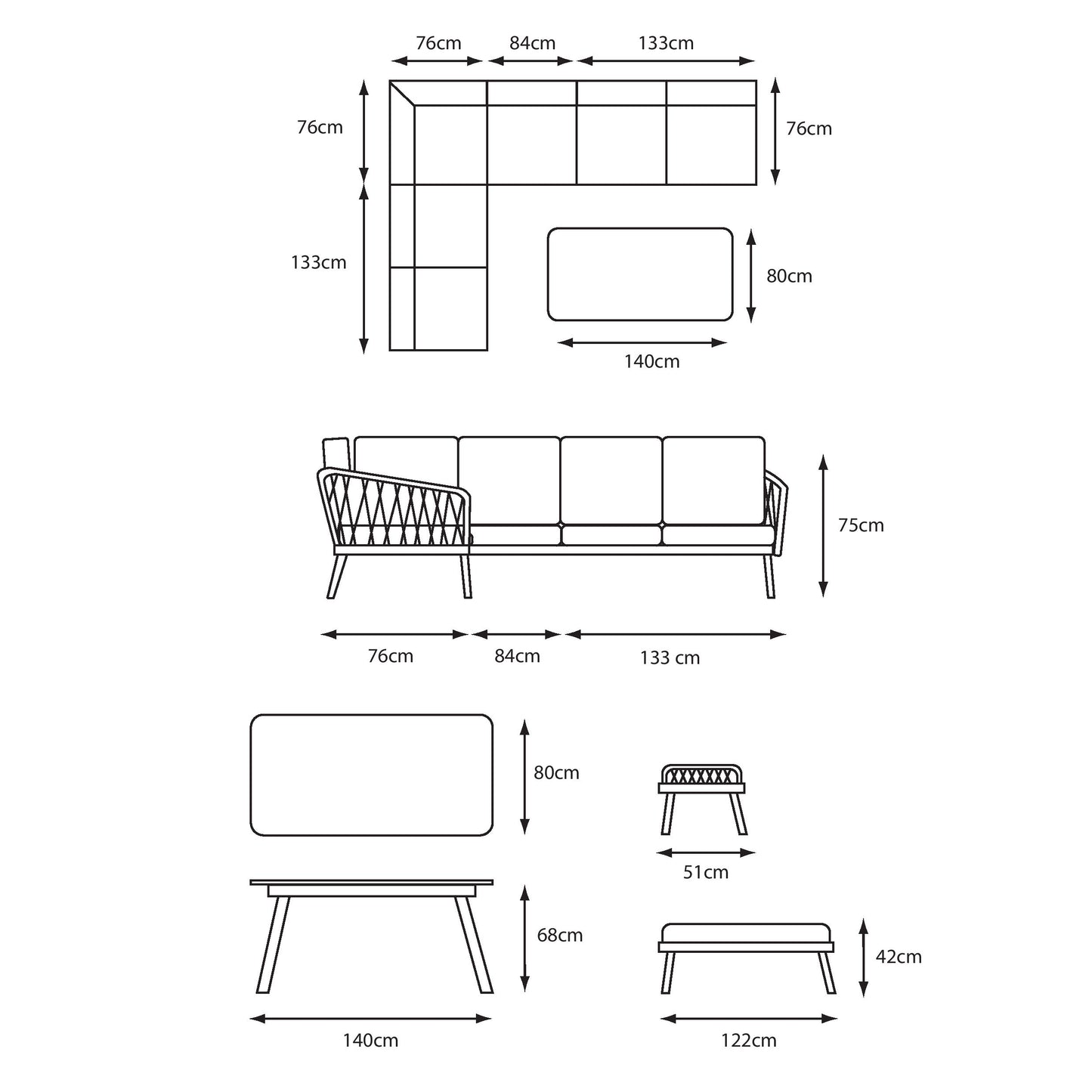 Sarasota Modular Dining Set
