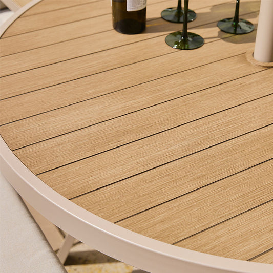 Sorrento 4 Seat Dining Set with Deluxe 2.5m Parasol