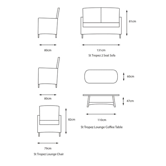 St Tropez Stone Lounge Set