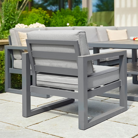 Turin Rectangular Modular Dining Set with Lounge Chair