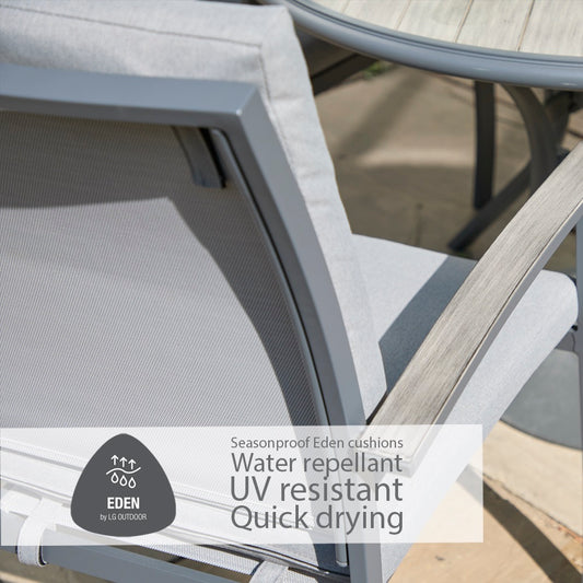 Turin 4 Seat Dining Set with 2.5m Parasol