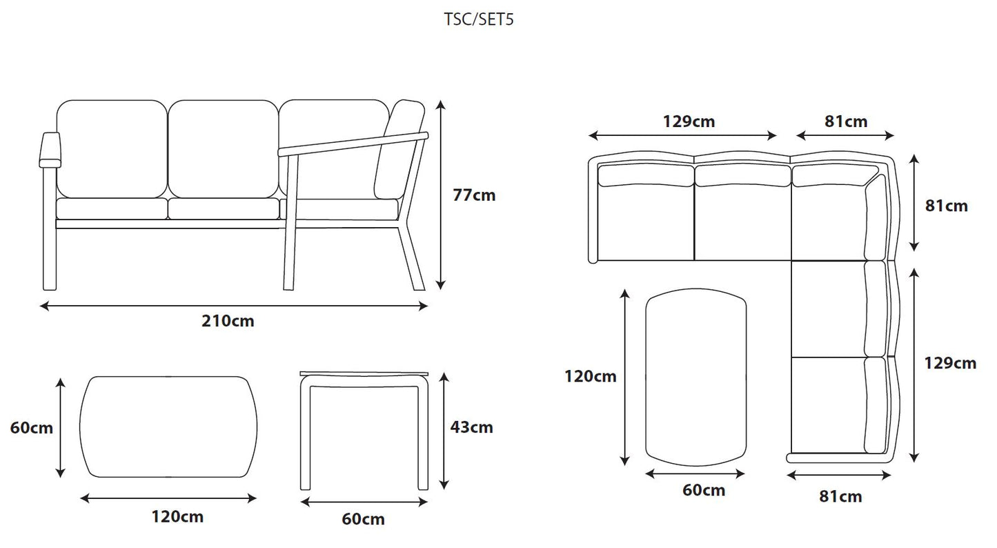 Tuscany Compact Modular Lounge Set