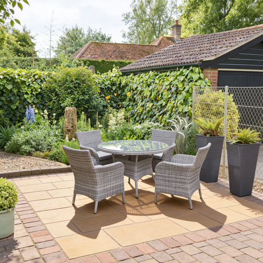 Monaco Stone 4 Seat Dining Set