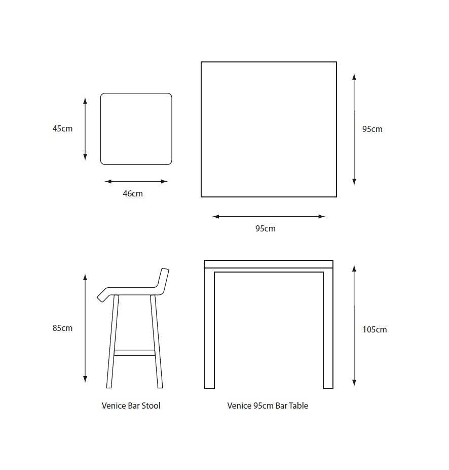 Venice Square Bar Set