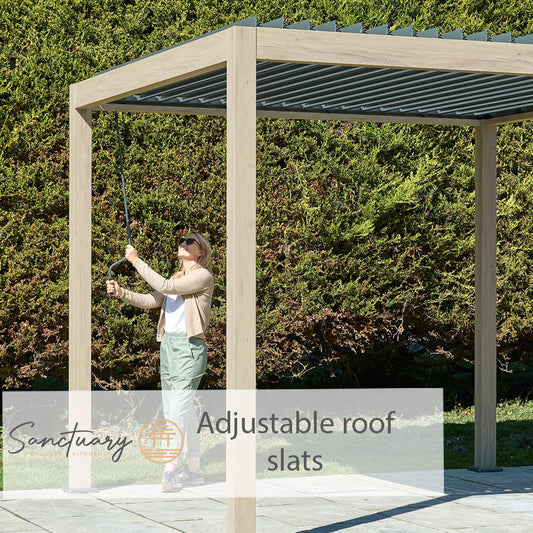 Sanctuary Birch 3 x 3m Pergola with Lights