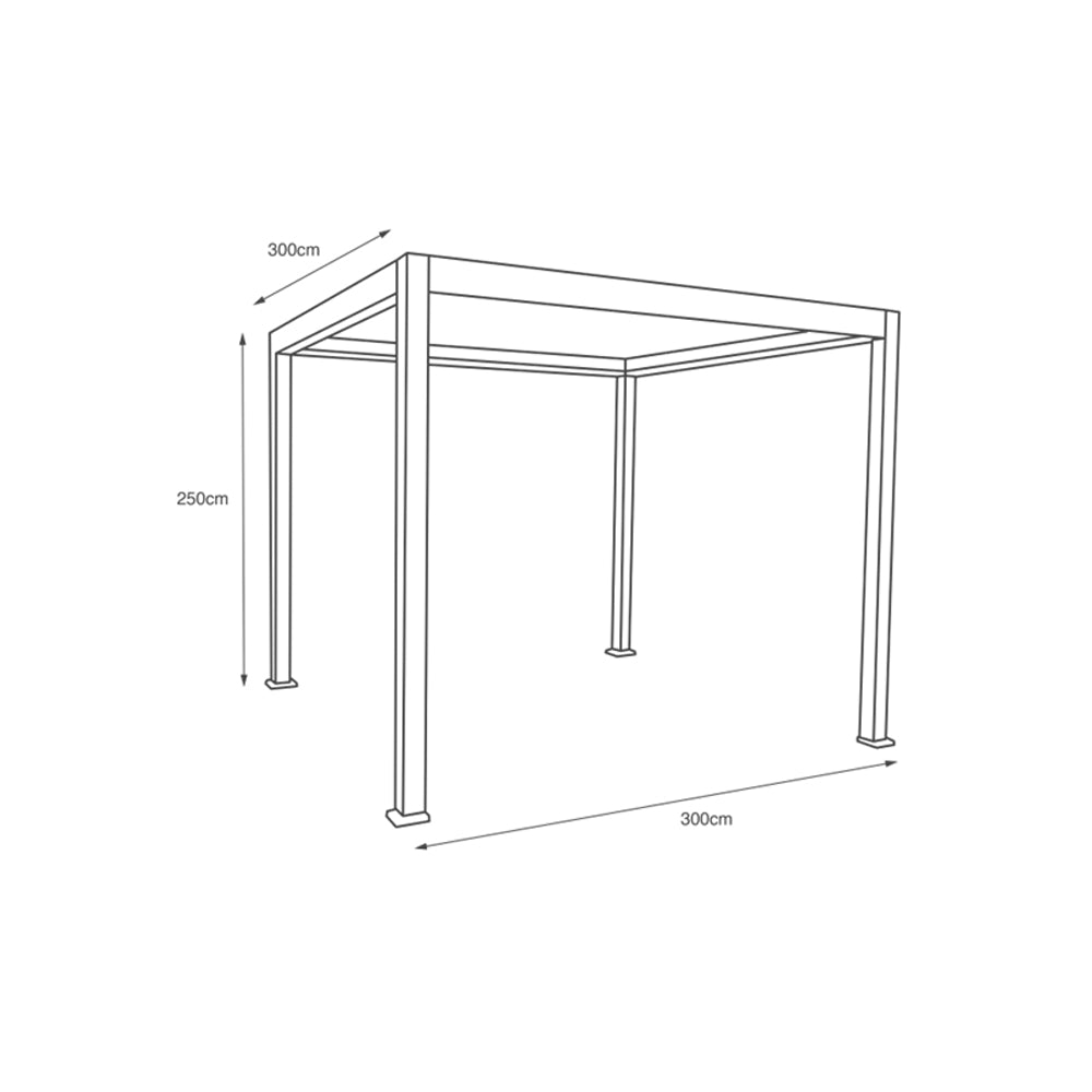 Sanctuary Birch 3 x 3m Pergola with Lights