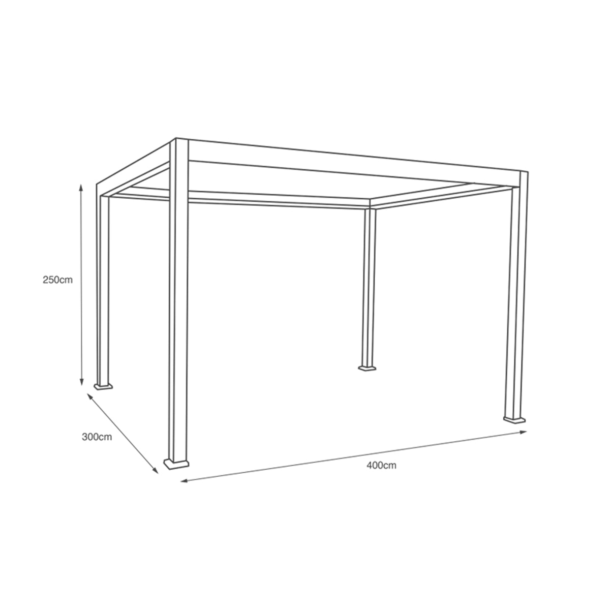 Sanctuary Birch 4 x 3m Pergola with Lights