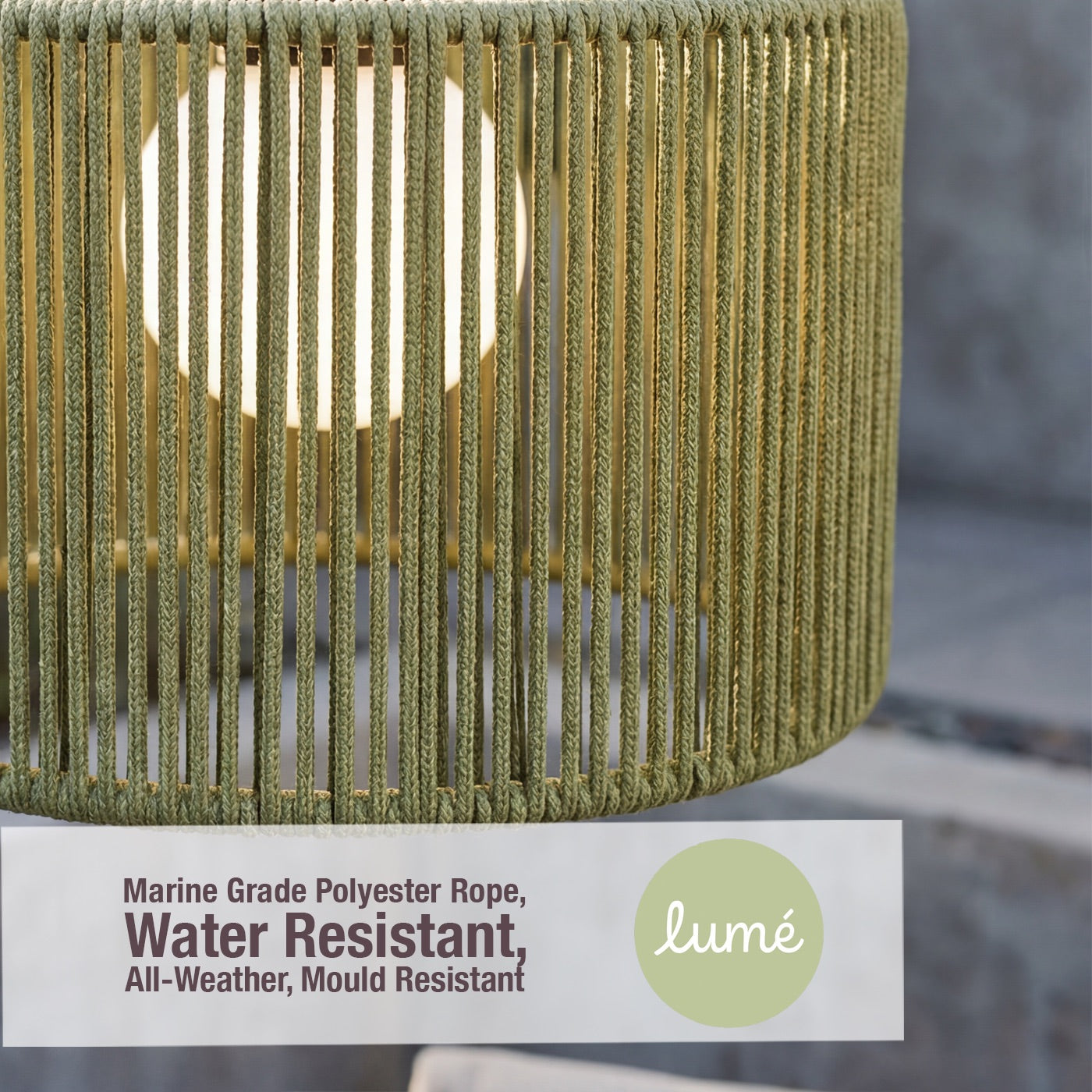 Matera Sage Rope Floor Lamp