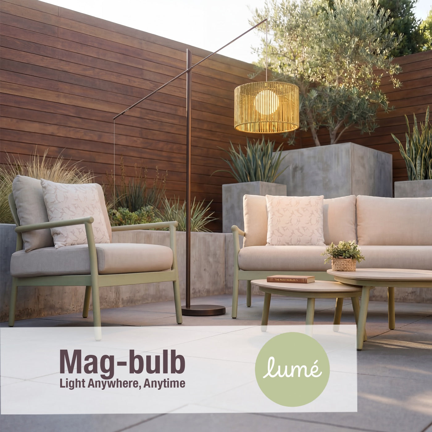 Matera Sage Rope Floor Lamp