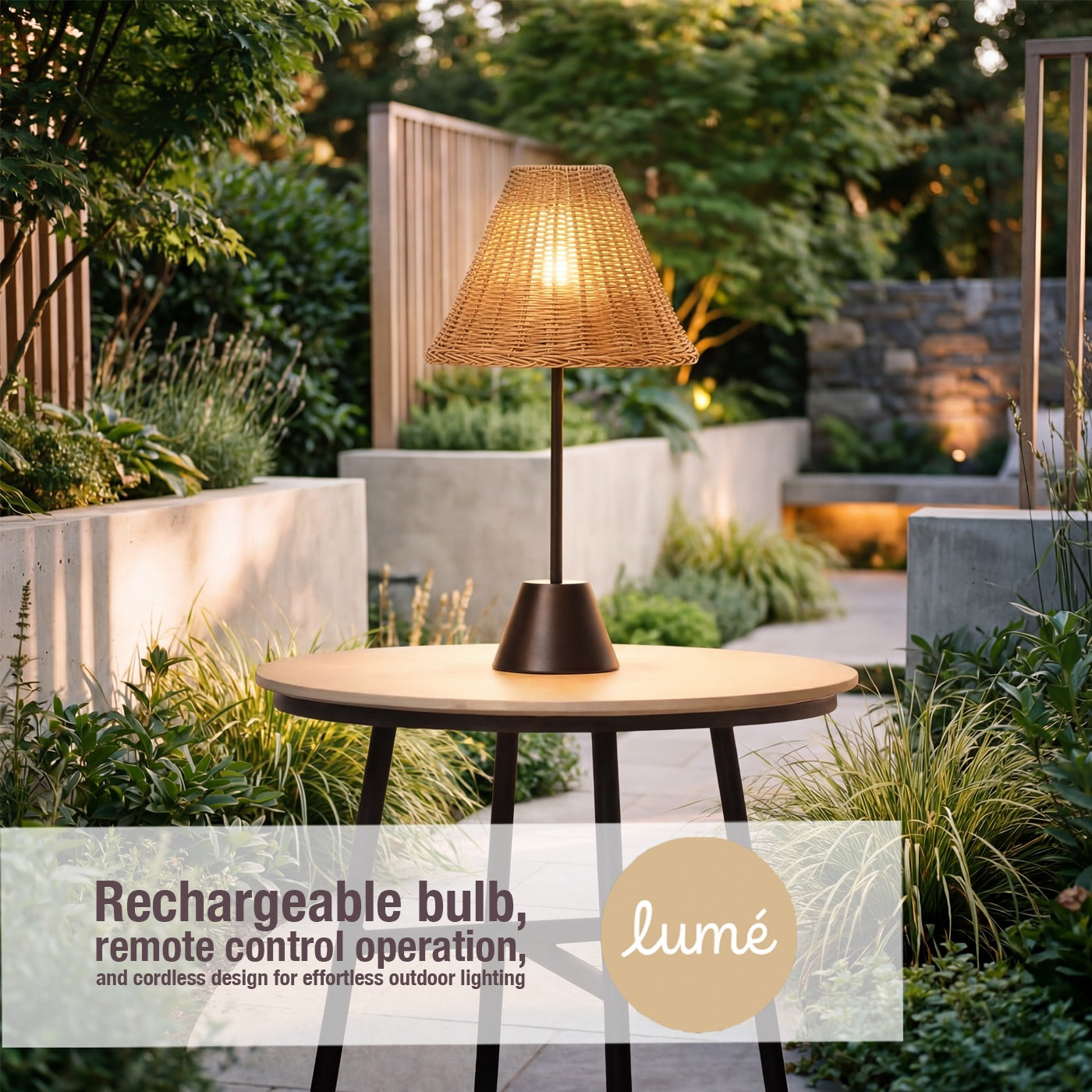Elba Sesame Rattan Table Lamp