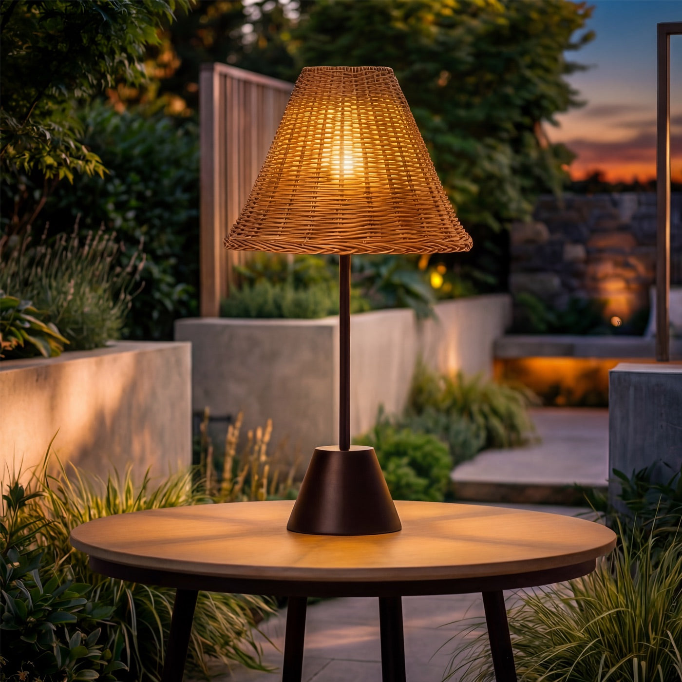 Elba Sesame Rattan Table Lamp
