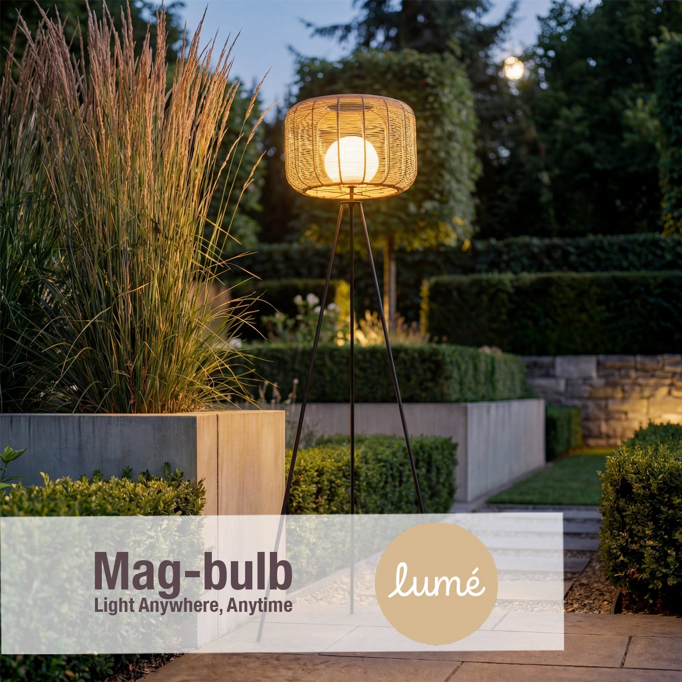 Toscana Sesame Rattan 1.5m Floor Lamp