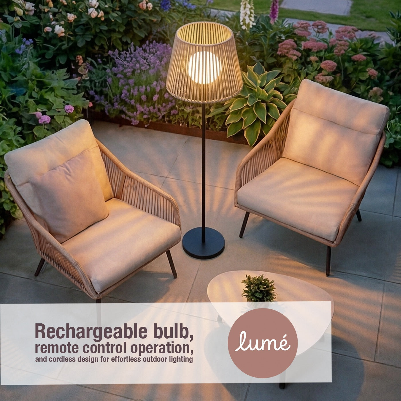 Garda Latte 1.4m Floor Lamp
