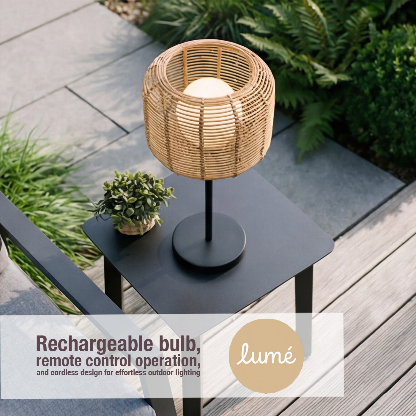 Toscana Sesame Rattan Table Lamp