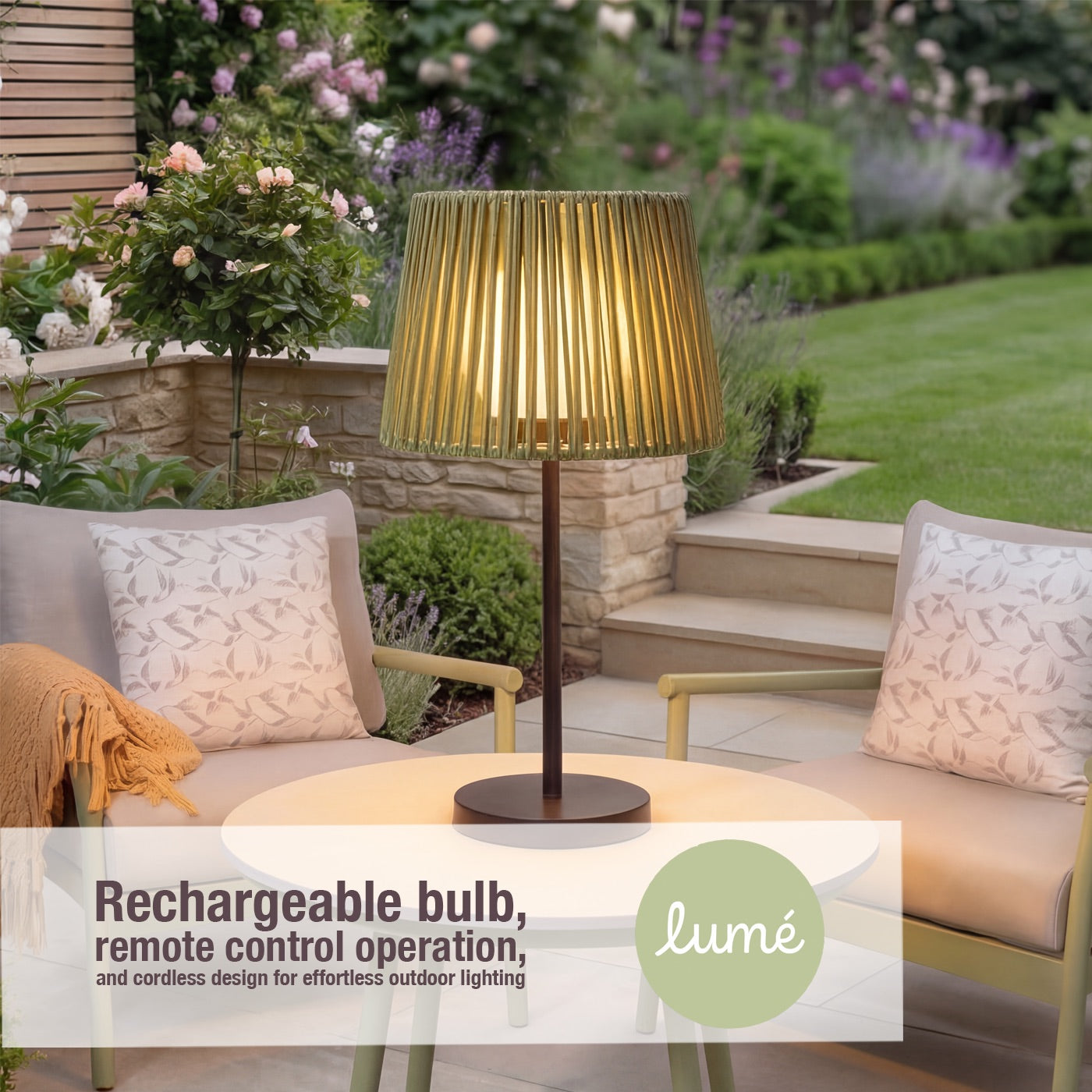 Garda Sage 56cm Table Lamp