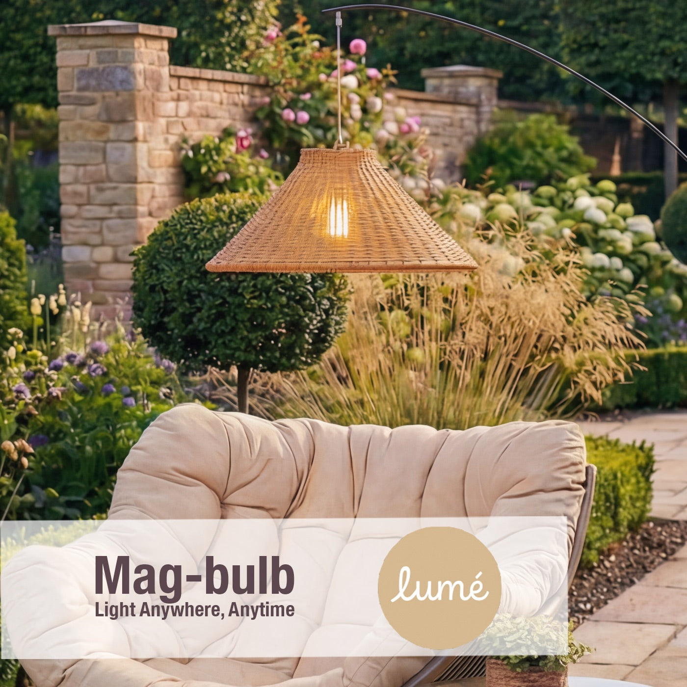 Bellagio Sesame Rattan 1.75m Floor Lamp