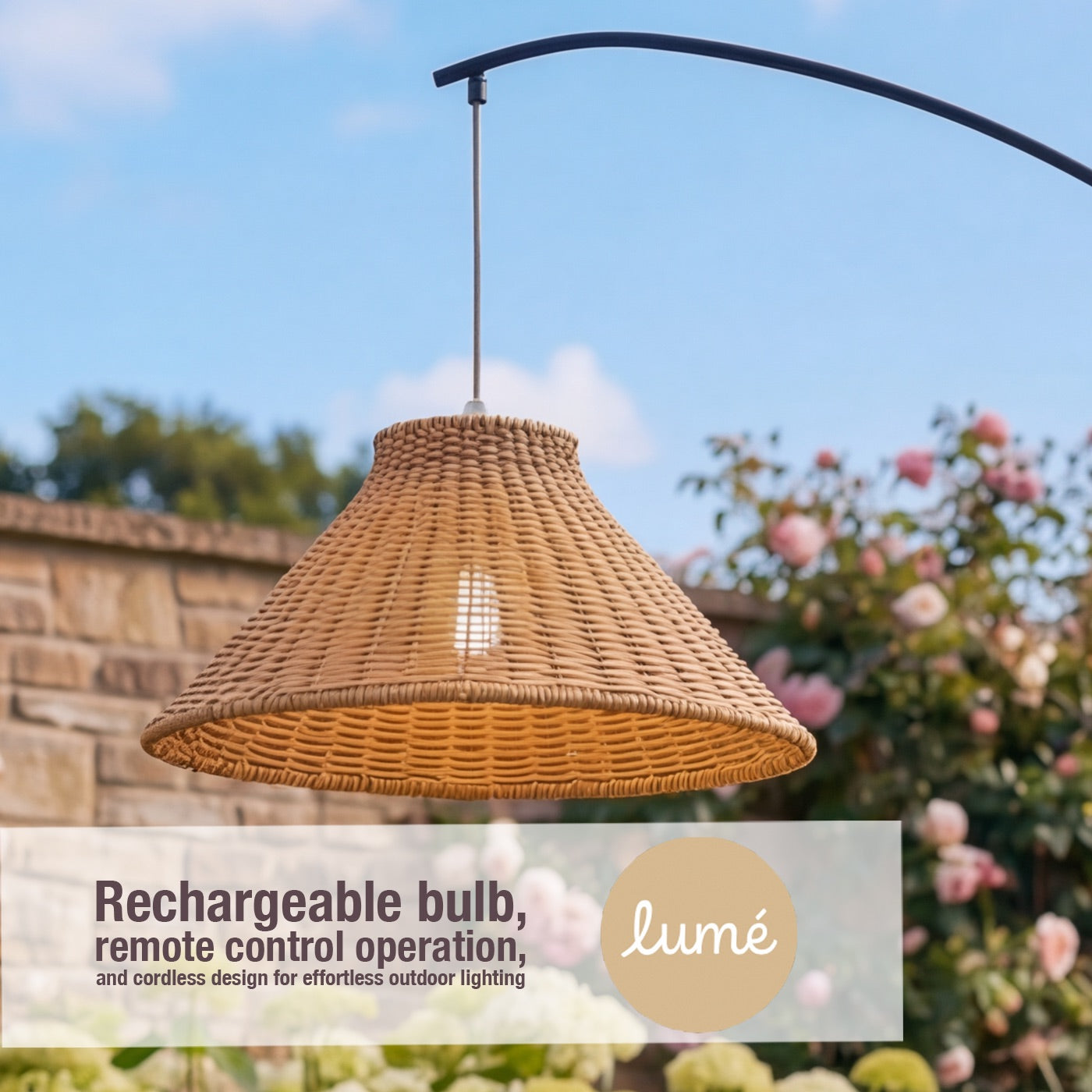 Bellagio Sesame Rattan 1.75m Floor Lamp