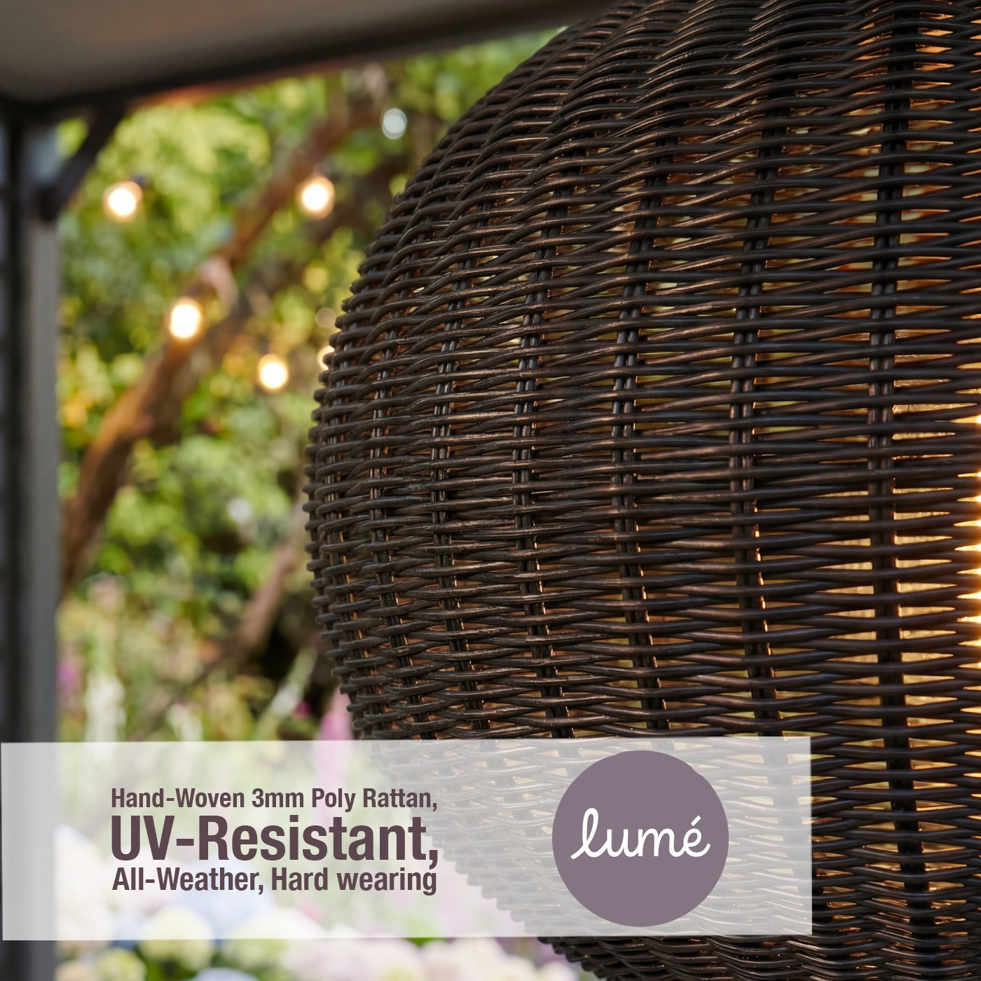 Ravello Noir Rattan Pendant Light