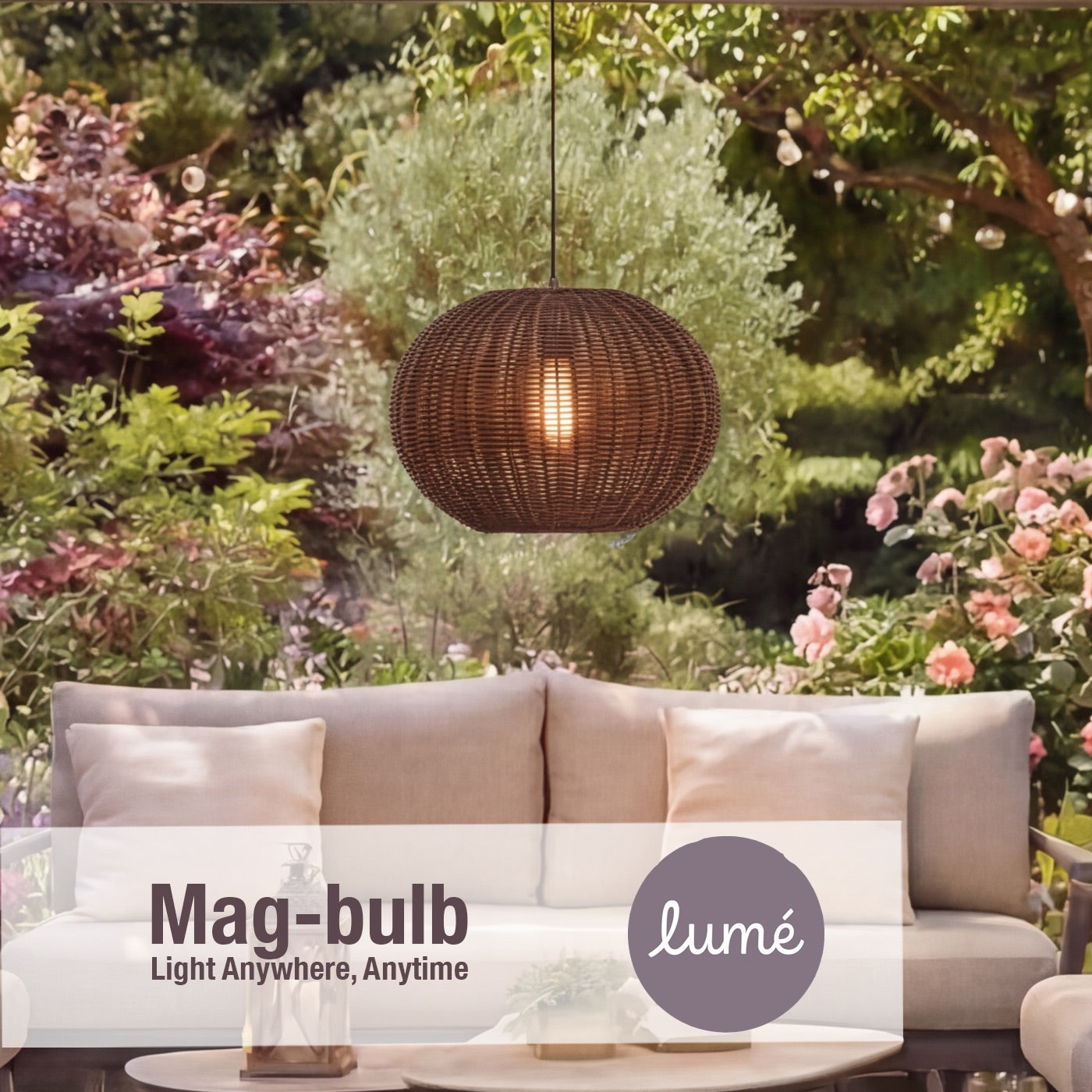 Ravello Noir Rattan Pendant Light