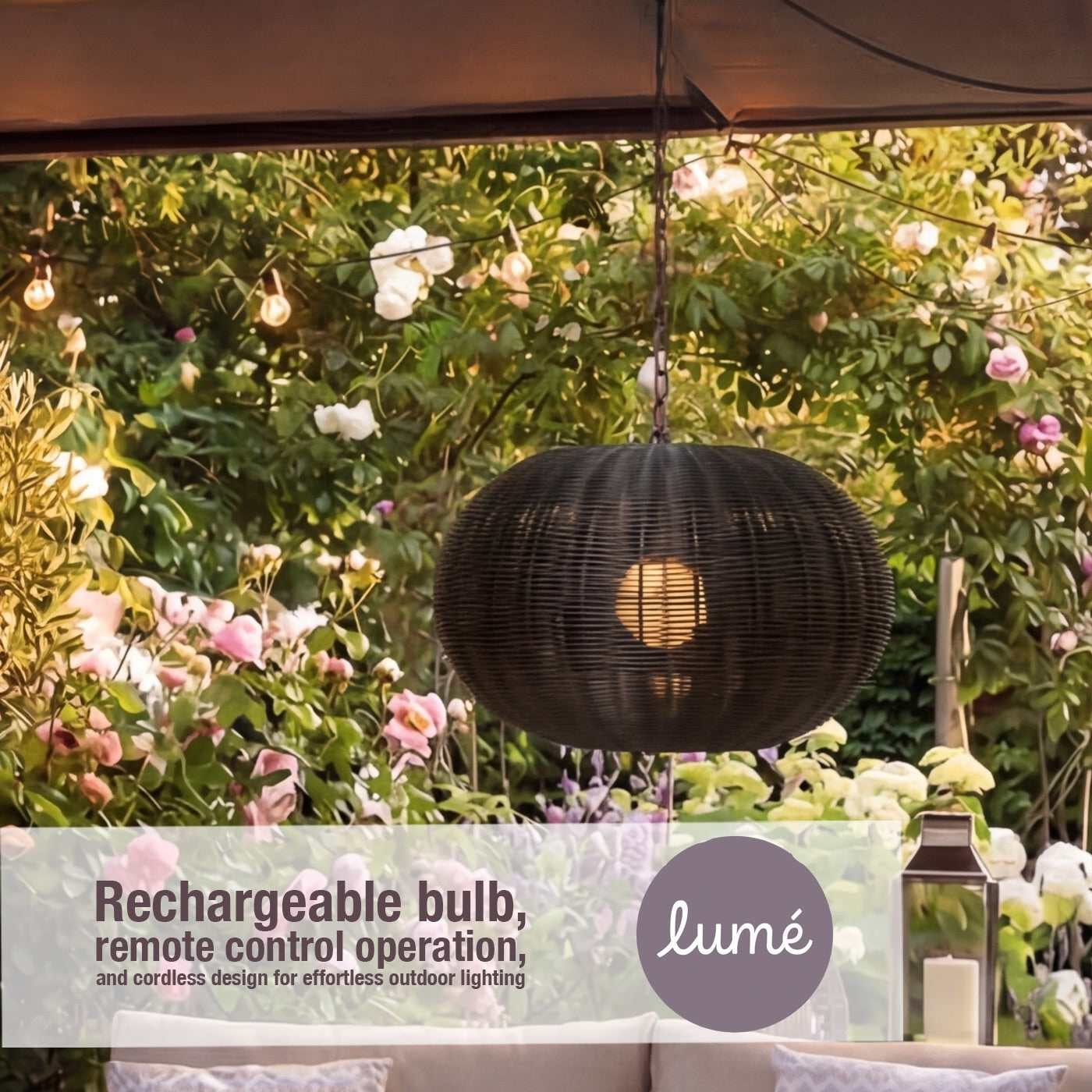 Ravello Noir Rattan Pendant Light